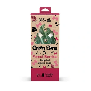 Green Bone refill Forest Berries biologisk nedbrytbare hundeposer grønn 315 stk