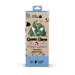 Green Bone refill Fresh Cotton biologisk nedbrytbare hundeposer grønn 315 stk