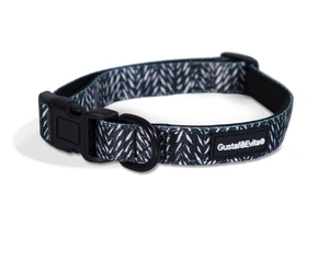 Gustaf och Evita Finessish justerbart halsbånd til hund mønstret XS 15 mm x 28-43 cm