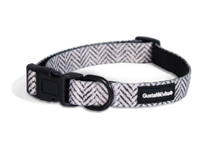 Gustaf och Evita Modish justerbart halsbånd til hund mønstret M 20 mm x 41-66 cm