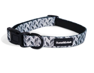 Gustaf och Evita Trendish justerbart halsbånd til hund mønstret XXS 15 mm x 22-30 cm