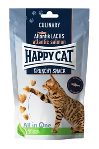 Happy Cat Crunchy Snack laks og erter kattesnacks 70 g