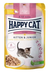 Happy Cat fjærkre våtfôr til kattunge 85 g