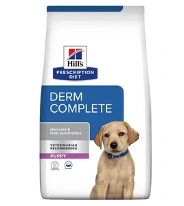 Hill's Prescription Diet Derm Complete tørrfôr med ris og egg til valp 12 kg