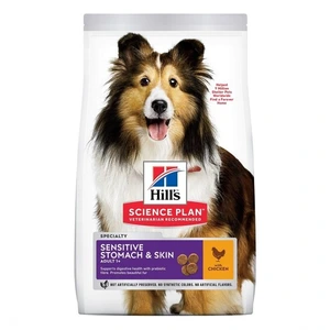 Hill's Science Plan Adult Sensitive Stomach & Skin Medium tørrfôr med kylling til hund 14 kg