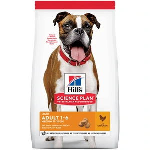 Hill's Science Plan Adult Light Medium tørrfôr med kylling til hund 12 kg