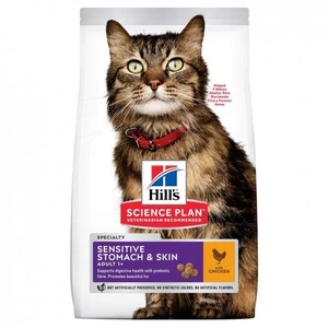 Hill's Science Plan Adult Sensitive Stomach & Skin tørrfôr med kylling til katt 1,5 kg