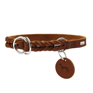 Hunter Solid Education halvstrup hundehalsbånd cognac S/M - hals 35-40 cm