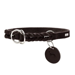 Hunter Solid Education halvstrup hundehalsbånd mørkebrun S/M - hals 35-40 cm