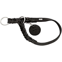 Hunter Solid Education halvstrup hundehalsbånd svart M - hals 40-45 cm