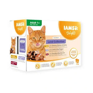 Iams Delights Cat Adult Land Collection i saus 12 x 85g
