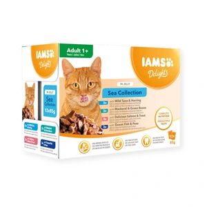 Iams Delights Cat Adult Sea Collection i saus 12 x 85g