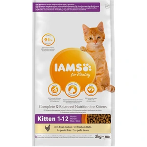 Iams Kitten tørrfôr med kylling til kattunge lilla 3 kg