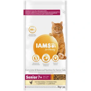 Iams Senior & Mature tørrfôr med kylling til katt rød 3 kg