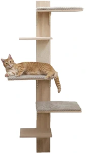 Kerbl Timber veggmontert kloretre til katt beige/grå