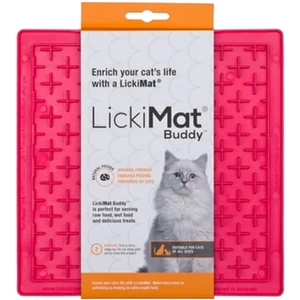 LickiMat Classic Buddy slikkematte til katt rosa 20 x 20 cm