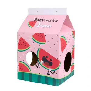Little&Bigger Juicy Vibes kattehule i papp vannmelon 55 x 33 x 31 cm