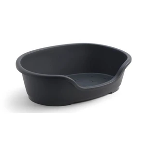 Moderna hundeseng i plast oval svart 58 cm