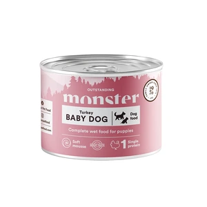 Monster Pet Food Baby Mousse til valp med kalkun 190 g