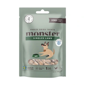 Monster Pet Food frysetørkede hundegodbiter med lam 45 g