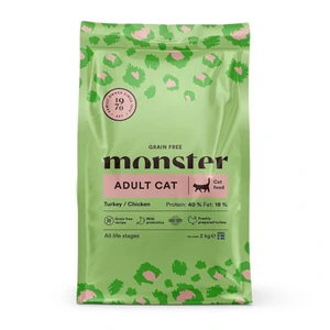 Monster Pet Food Grain Free Adult tørrfôr med kalkun og kylling til katt 2 kg