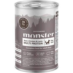 Monster Pet Food Grain Free biff, kylling & lam våtfôr til hund 400 g