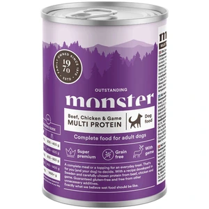 Monster Pet Food Grain Free biff, kylling & viltkjøtt våtfôr til hund 400 g