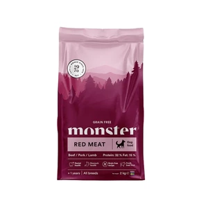 Monster Pet Food Grain Free Red Meat tørrfôr til hund 2 kg