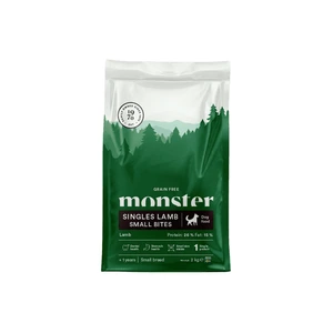 Monster Pet Food Grain Free Singles Small Bites tørrfôr med lam til hund 12 kg