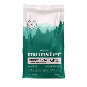 Monster Pet Food Grain Free tørrfôr til valp med lam/and small/medium 2 kg