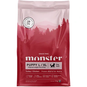 Monster Pet Food Grain Free Large & XL tørrfôr med kalkun og kylling til valp 12 kg