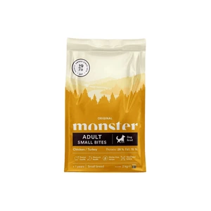 Monster Pet Food Original Adult Small Bites tørrfôr med kylling og kalkun til hund 2 kg