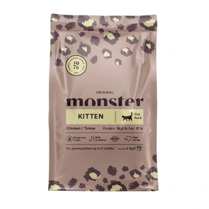 Monster Pet Food Original tørrfôr med kylling og kalkun til kattunge 2 kg