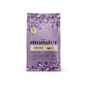 Monster Pet Food Original Senior tørrfôr til katt med kylling/kalkun 2 kg