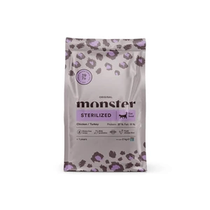 Monster Pet Food Original Sterilisert tørrfôr med kylling og kalkun til katt 2 kg