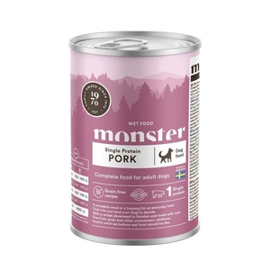 Monster Pet Food Single Protein våtfôr til hund med svinekjøtt 400 g