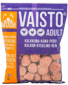Mush Vaisto frossent råfôr med kalkun, kylling og rein til hund 800 g