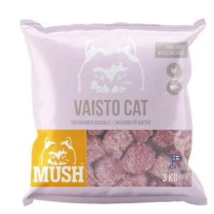 Mush Vaisto frossent råfôr med kylling og gris til katt 3 kg