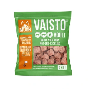 Mush Vaisto frossent råfôr med okse, gris og kylling til hund 3 kg