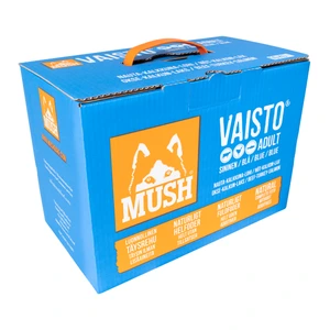 Mush Vaisto frossent råfôr med okse, kalkun og laks til hund 10 kg