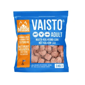 Mush Vaisto okse-kalkun-laks frosset hundefôr 3 kg