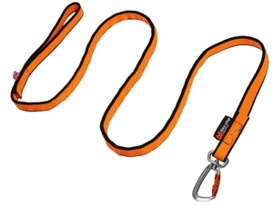 Non-stop dogwear strikkbånd til hund svart/oransje 2 m x 23 mm