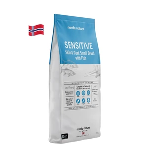 Nordic Nature Sensitive Skin & Coat tørrfôr med fisk til liten hunderase 3 kg
