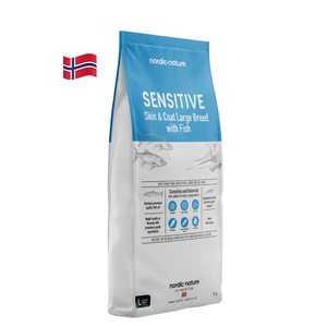Nordic Nature Sensitive Skin & Coat tørrfôr med fisk til stor hunderase 12 kg