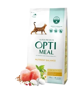 Optimeal tørrfôr med kylling til katt 1,5 kg