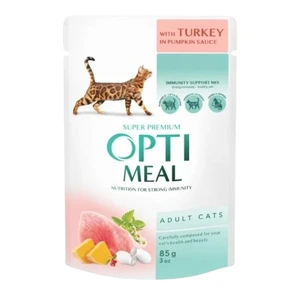 Optimeal våtfôr med kalkun i gresskarsaus til katt 12 x 85 g