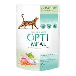 Optimeal våtfôr med kanin i gulrotgelé til katt 12 x 85 g