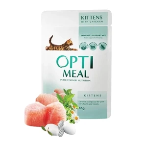 Optimeal våtfôr med kylling i saus til kattunge 12 x 85 g