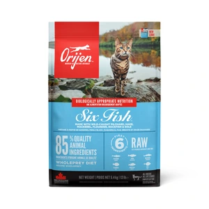 Orijen Six Fish tørrfôr til katt 5,4 kg