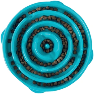 Outward Hound Fun Feeder Slo-Bowl til hund turkis 28 x 5 cm